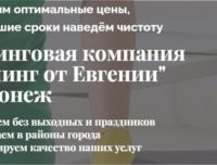 Клининг от «Евгении» Воронеж