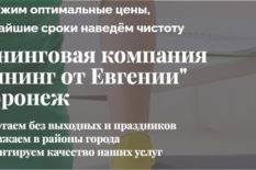 Клининг от «Евгении» Воронеж